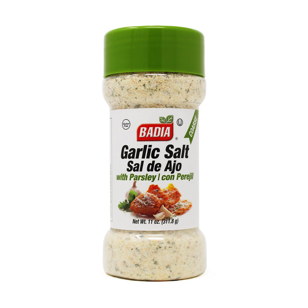 Badia Garlic Salt w/Parsely, (11oz.)