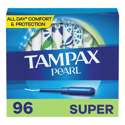 Tampax Pearl Unscented Tampons, Super (96 ct.)