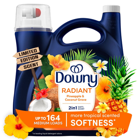 Downy Boutique Botanicals Limited Edition, Liquid Fabric Softener, Pineapple & Coconut Grove (164 loads, 111 fl. oz.) (Copy)