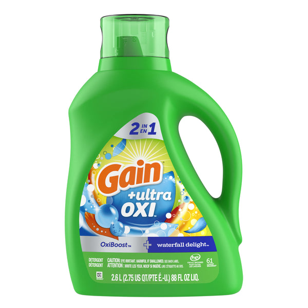 Gain Ultra Oxi Liquid Laundry Detergent, (88fl.oz., 61 loads)