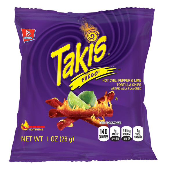 Takis Fuego Hot Chili Pepper and Lime Tortilla Chips, (1ct.)