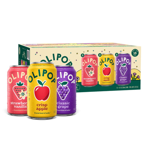 Olipop Variety Pack, (15pk, 12oz.)