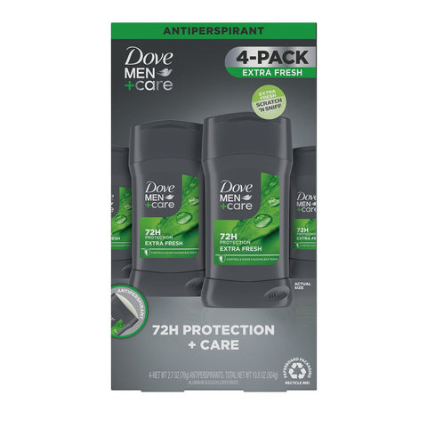 Dove Men+Care Antiperspirant Deodorant, Extra Fresh, (2.7oz., 4 pk.)