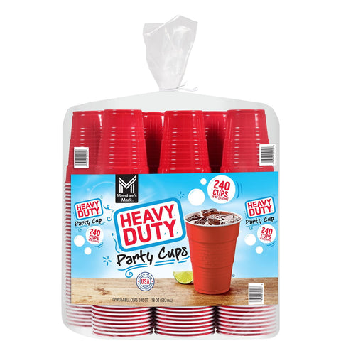Member's Mark Heavy-Duty Red Cups, (18 fl.oz., 240ct.)