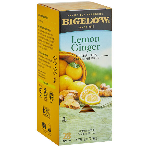 Bigelow Lemon Ginger Herbal Tea, (28ct.)