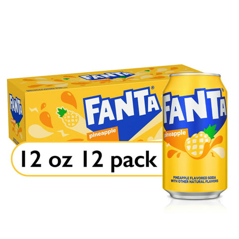 Fanta Fruit Soda Pop, Pineapple (12pk.)