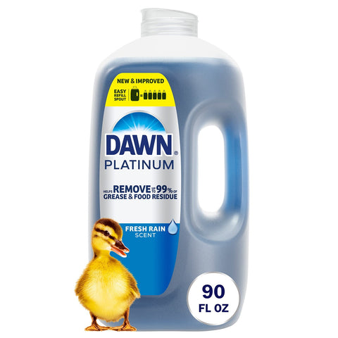 Dawn Platinum Dishwashing Liquid Dish Soap, Refreshing Rain (90 oz.)