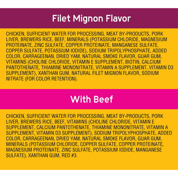 Pedigree Chopped Ground Dinner Variety Adult Wet Dog Food, Beef & Filet Mignon (12-Pack)