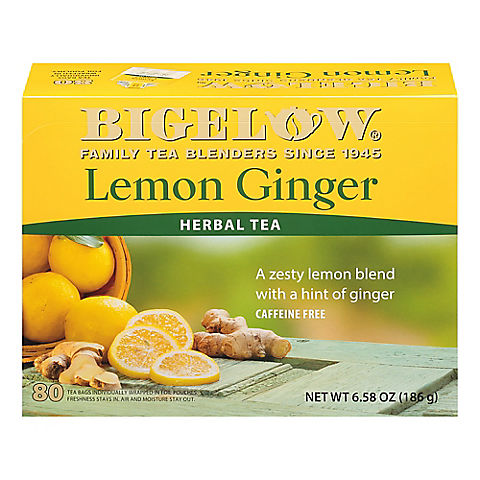 Bigelow Lemon Ginger Herbal Tea (80ct.)