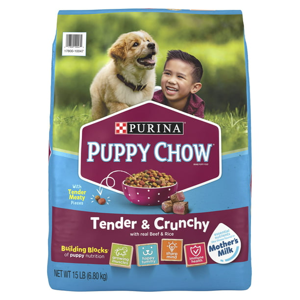 Purina Puppy Chow Tender & Crunchy Dry Puppy Food, (15lbs.)