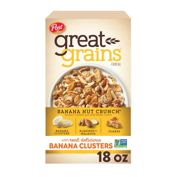 Post Great Grains Cereal, Banana Nut Crunch (18 oz.)