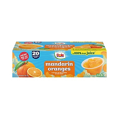 Dole Fruit Bowls, Mandarin Oranges (4 oz., 20 ct.)