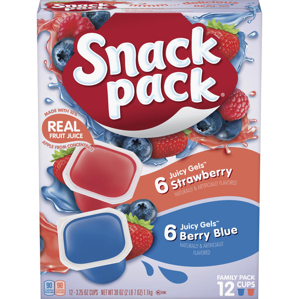 Snack Pack Flavored Juicy Gels Variety Pack (3.25 oz., 12 pk.)