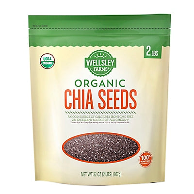 Wellsley Farms Organic Chia Seeds, (2lbs.)