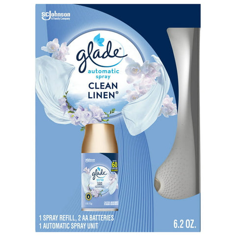 Glade Automatic Spray Starter Kit, Clean Linen (6.2oz.)