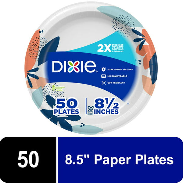 Dixie Disposable Paper Plates, (8.5", 50ct.)