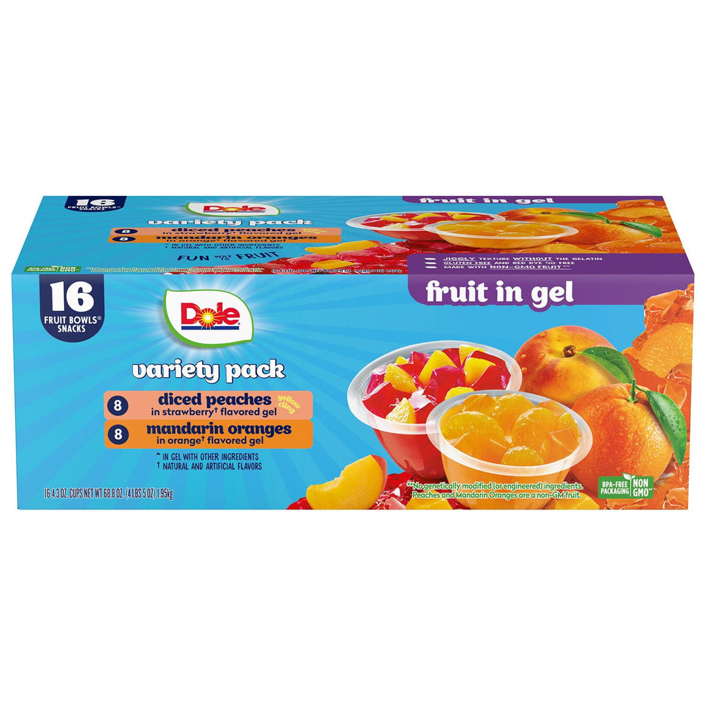 Dole Fruit Bowls in Gel,  (4 oz., 16ct.)