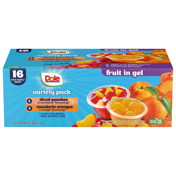 Dole Fruit Bowls in Gel,  (4 oz., 16ct.)