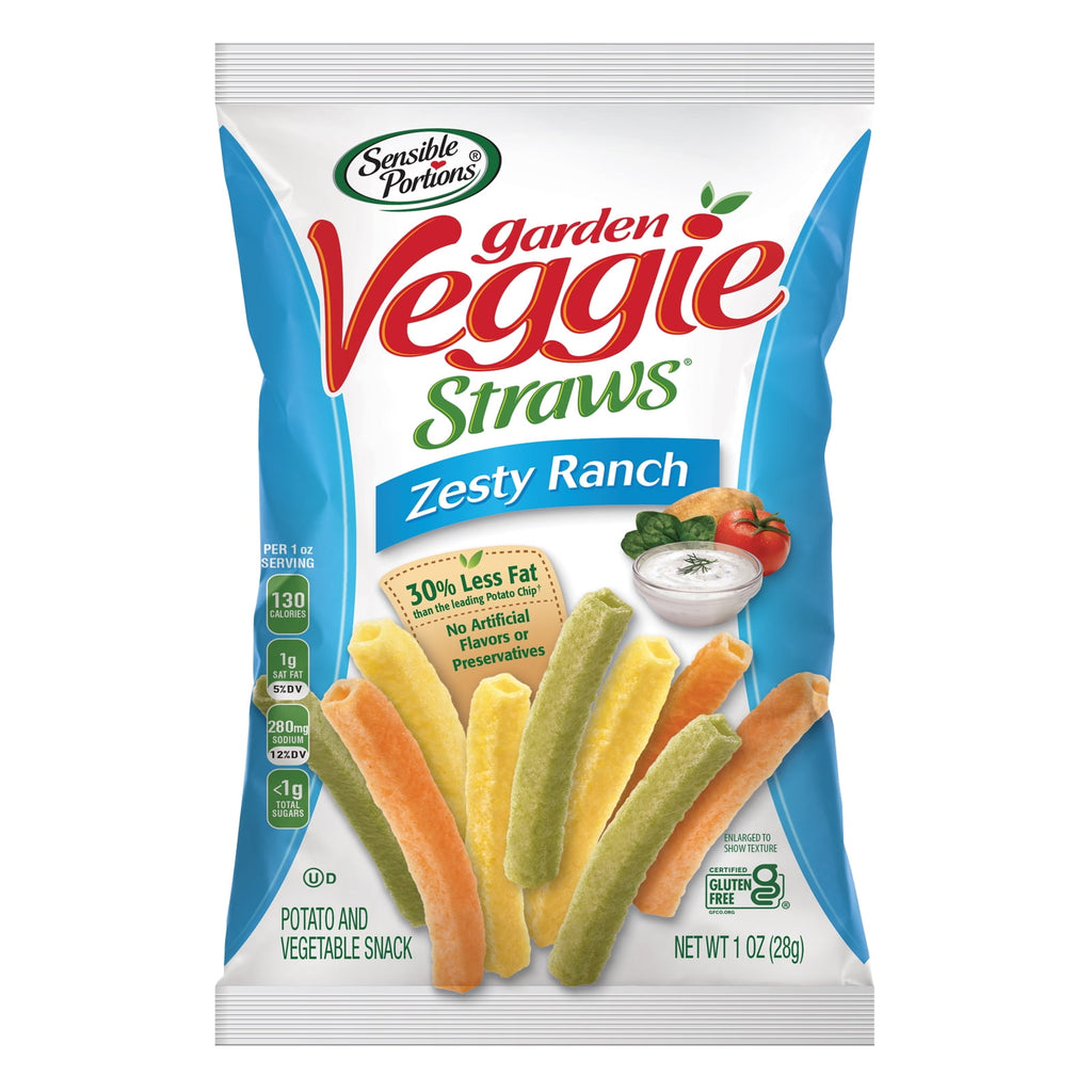 Sensible Portions Garden Veggie Straw, Zesty Ranch (1oz.)