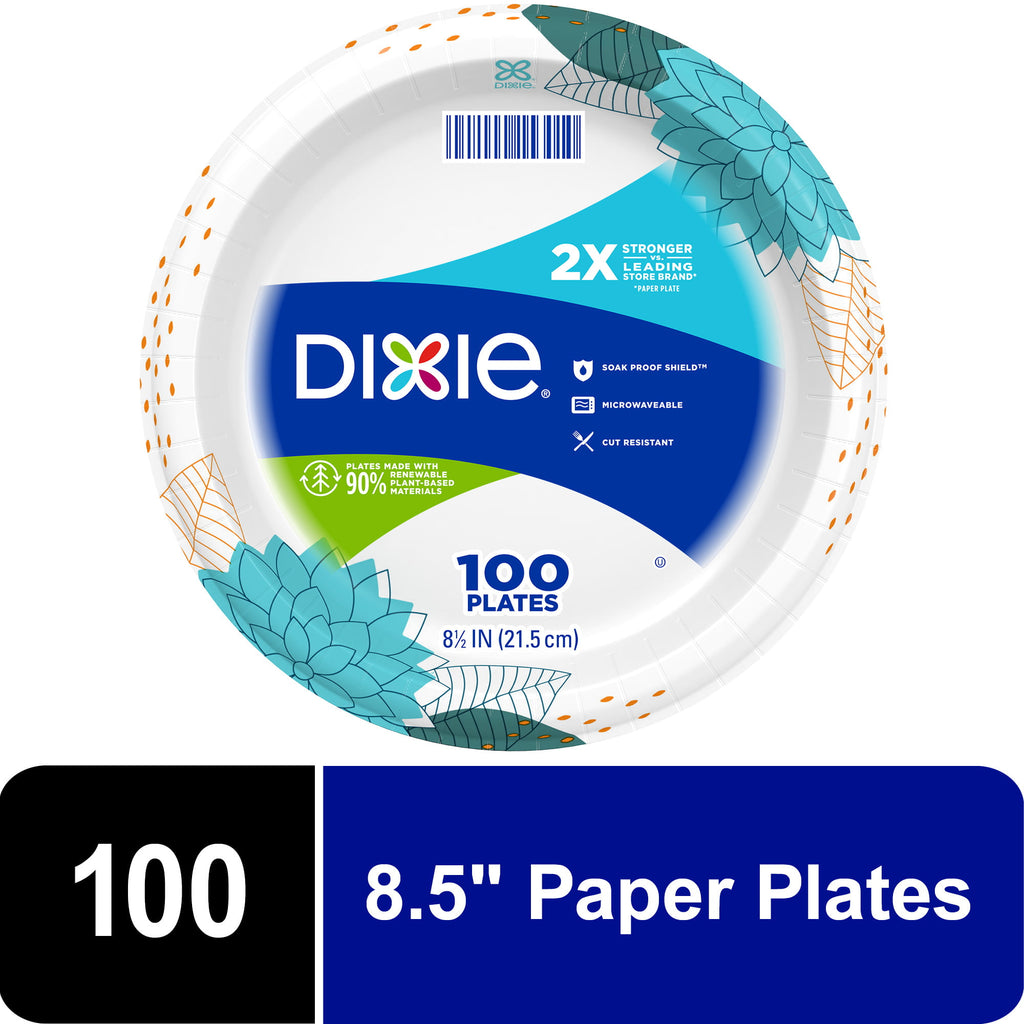 Dixie Disposable Paper Plates, (8.5", 100ct.)