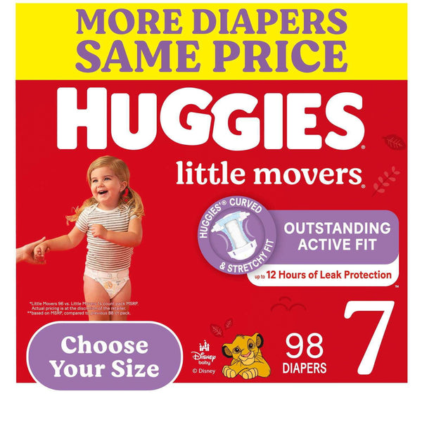 Huggies Little Movers Diapers Size 7, (96ct.)