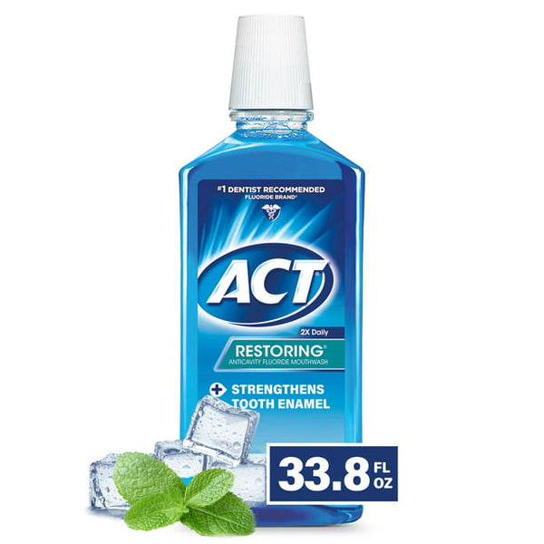 ACT Restoring Anticavity Mouthwash, Cool Mint (33.8oz.)