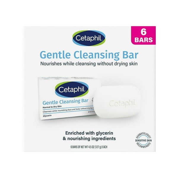 Cetaphil Cleansing Bar Soap, (6/4.5oz.)