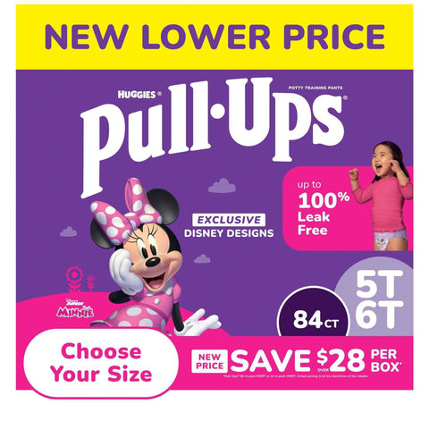 Huggies Pull-ups Girls Training Pants, 5t-6t, (84ct.)