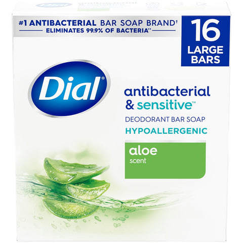 Dial Antibacterial Deodorant Soap, Aloe (16/4oz.)