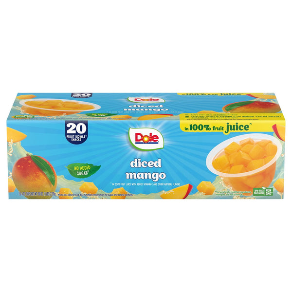 Dole Fruit Bowls Diced Mango in 100% Juice, (4 oz., 20 ct.)