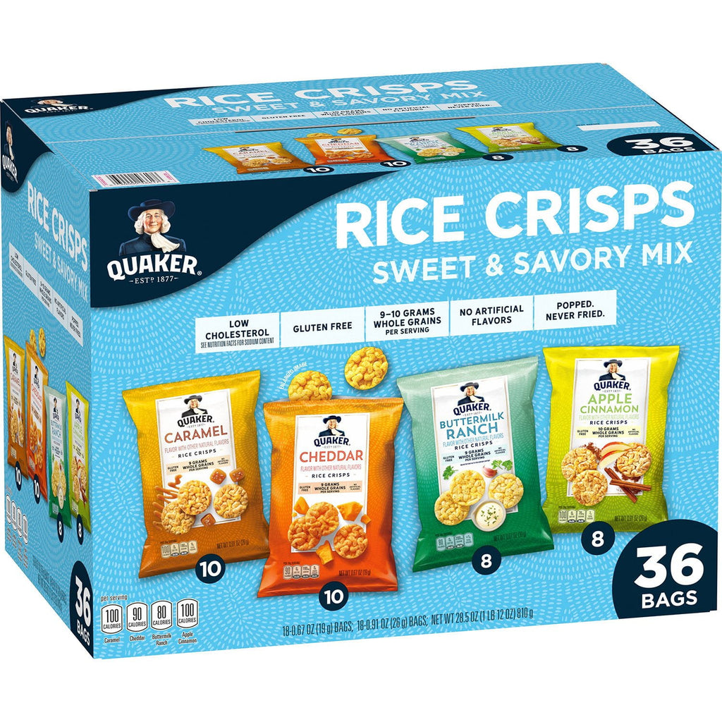 Quaker Rice Crisps Variety Pack, (36pk.)