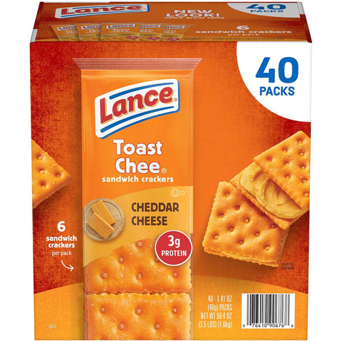 Lance ToastChee Cheddar Cheese Crackers, (40ct.)