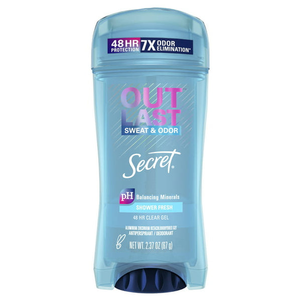 Secret Antiperspirant & Deodorant Fresh Clear Gel, Shower Fresh (2.6 oz.)