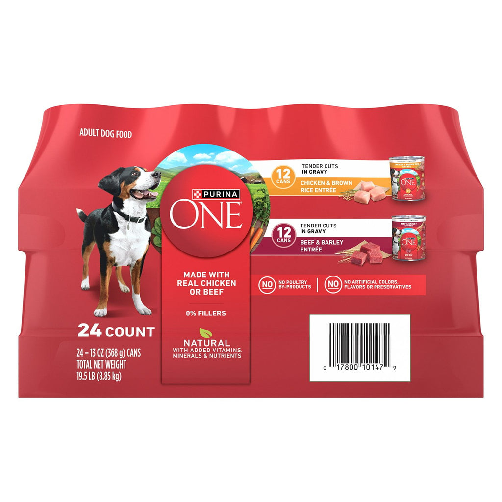 Purina ONE Mainline Variety Pack Adult Wet Dog Food, (24 ct., 13 oz.)