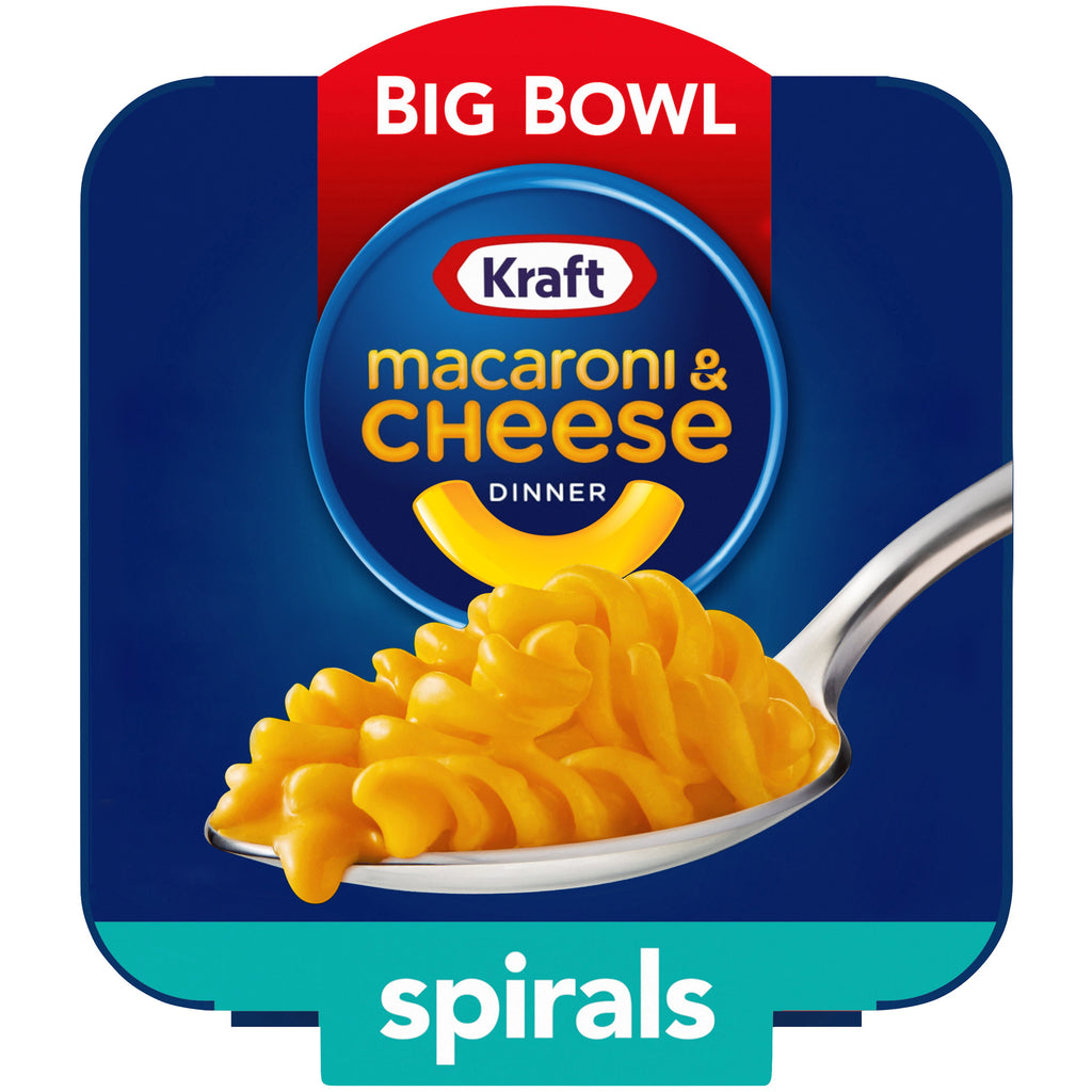 Kraft Macaroni & Cheese Microwavable Big Bowl Dinner, Spirals (3.5oz.)