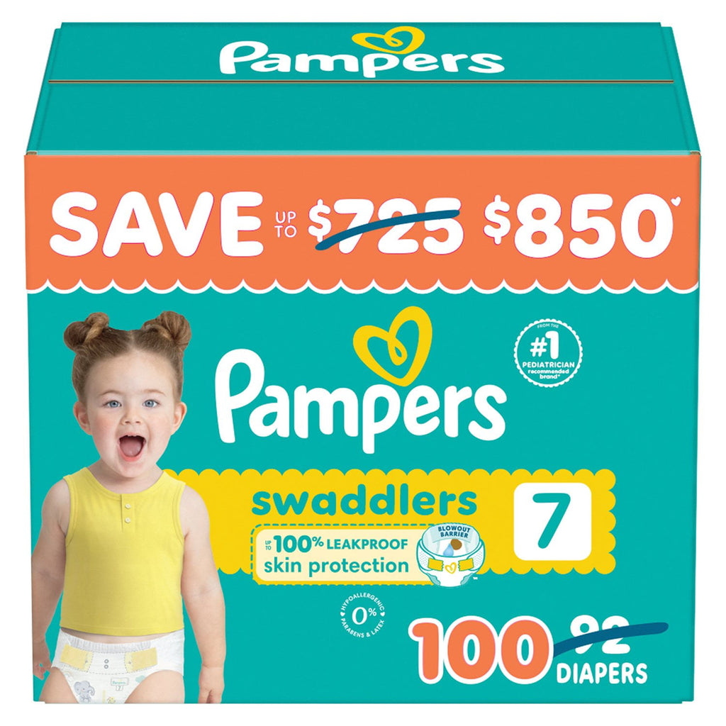 Pampers Swaddlers Diapers Size 7, (100ct.)