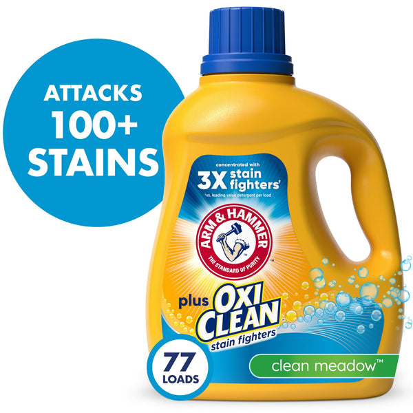 Arm & Hammer Liquid Laundry Detergent Plus OxiClean, Clean Meadow (100.5fl.oz.)