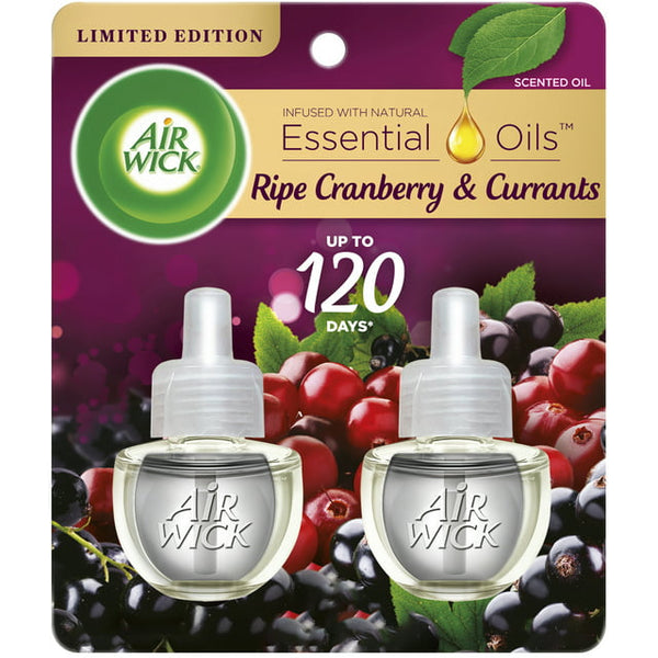 Air Wick Scented Oil Refills, Ripe Cranberry and Currants, (2ct., 0.67oz)