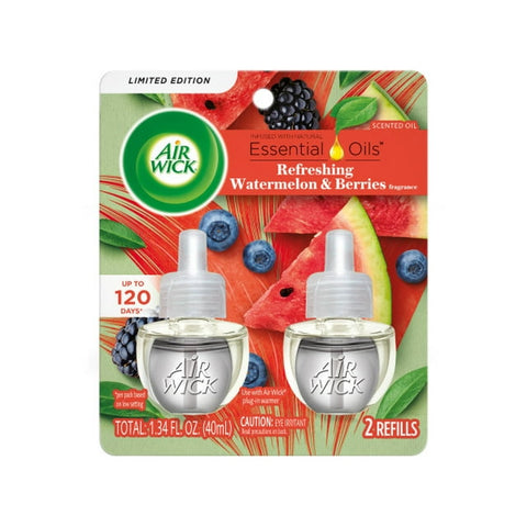 Air Wick Scented Oil Refills, Refreshing Watermelon & Berries, (2ct., 0.67oz)
