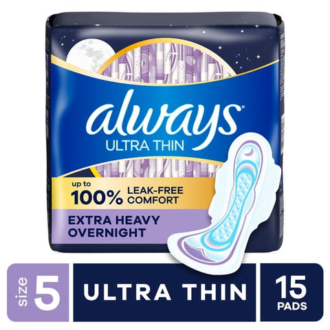 Always Ultra Thin Regular Pads w/Wings, Size 5 (15ct.)