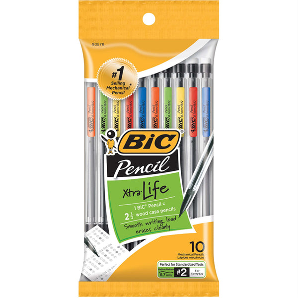 BIC Xtra-Life Mechanical Pencils, Medium Point (0.7mm), Black, (10ct.)