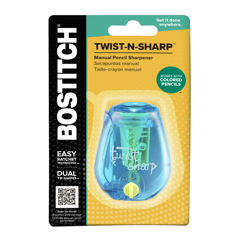 Bostitch Office Twist-n-Sharp Manual Pencil Sharpener, (1ct.)