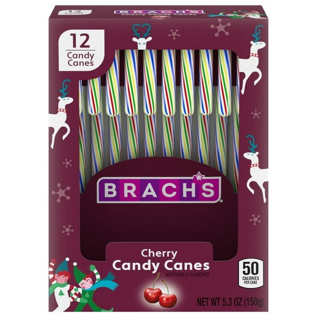 Brach's Cherry Candy Canes, (5.3oz, 12ct.)