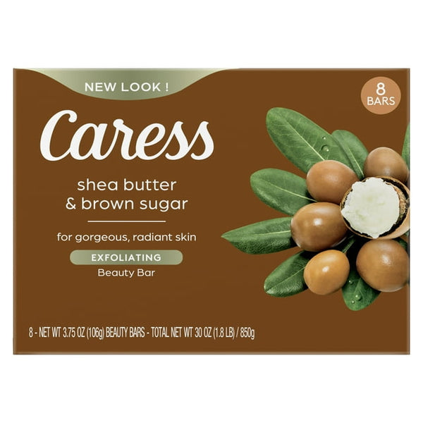 Caress Beauty Bar, Shea Butter & Brown Sugar (4oz., 8bars)