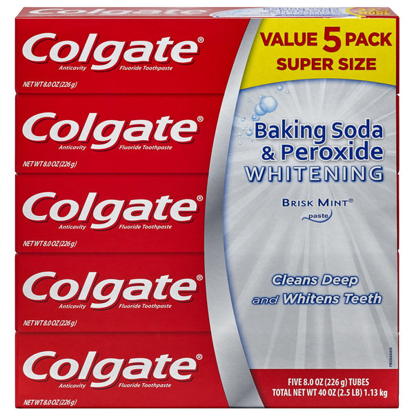 Colgate Whitening, Baking Soda & Peroxide (5ct./8oz.)