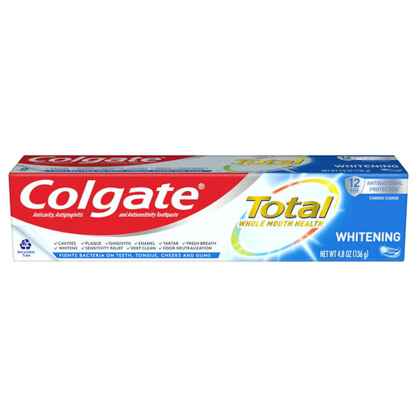 Colgate Total Gel Toothpaste, Whitening (6oz.)