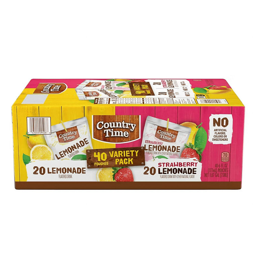 Country Time Lemonade Variety Pack Pouches, (40/6oz.)