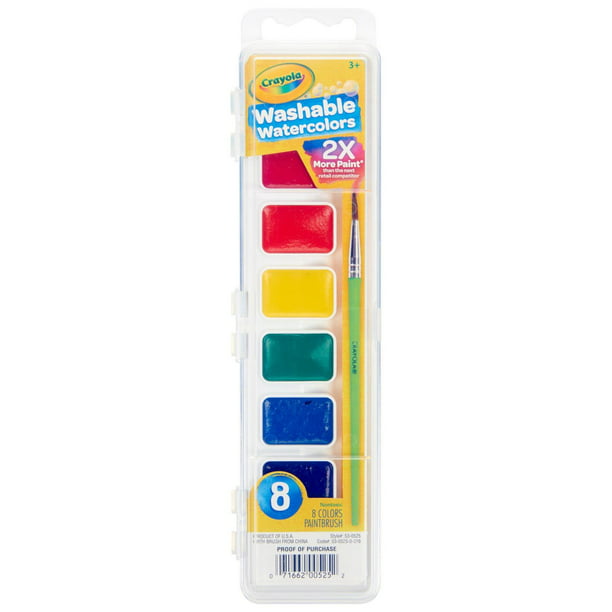 Crayola Washable Watercolor Kids Paint Set, Assorted Colors, (8ct.)
