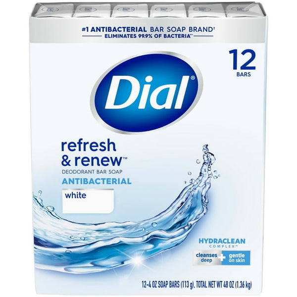 Dial Antibacterial Deodorant Soap, Refresh and Renew (12/4oz.)