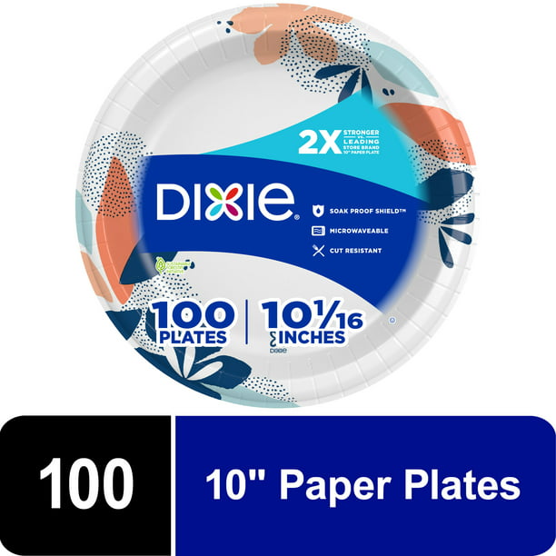 Dixie Disposable Paper Plates, (10", 100ct.)